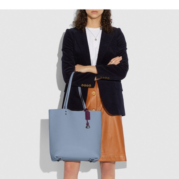 Coach🌼NEW🌼Plaza tote bluebell/pewter - Picture 4 of 12